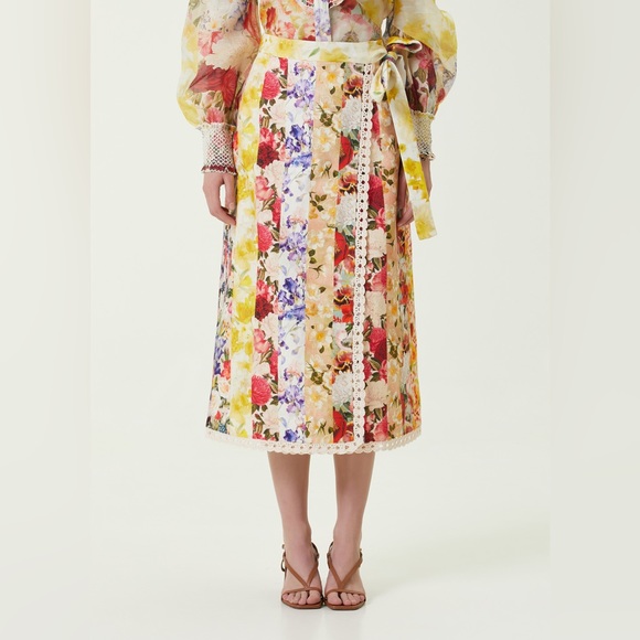 Zimmermann Dresses & Skirts - NWOT Zimmermann Wonderland floral-print wrapped linen skirt 0